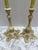 Metal Vintage Creamy Toned Iron Candleholders - A Pair For Sale - Image 7 of 7
