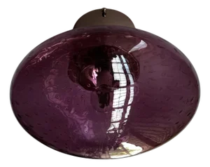 21st Century Polished Nickel and Amethyst Bubbles Uno Flush Mount by Fabio LTD