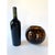 Large Tortoiseshell Art Glass Bowl Sphere Vase Amber Brown Hand Blown Decor For Sale - Image 9 of 9