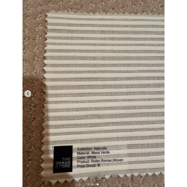 Shade Store Natural Woven Sheers Cream horizontal pinstripe 6 x 35.5” wide x 78” long 1 x 43.5” wide x 78” long