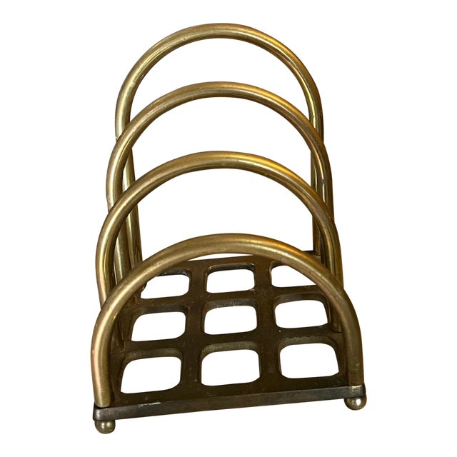 Vintage Brass Desk Organizer For Sale
