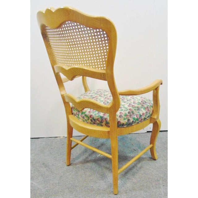 Mid 20th Century Country French Oak Caned Arm Cahir For Sale - Image 4 of 5