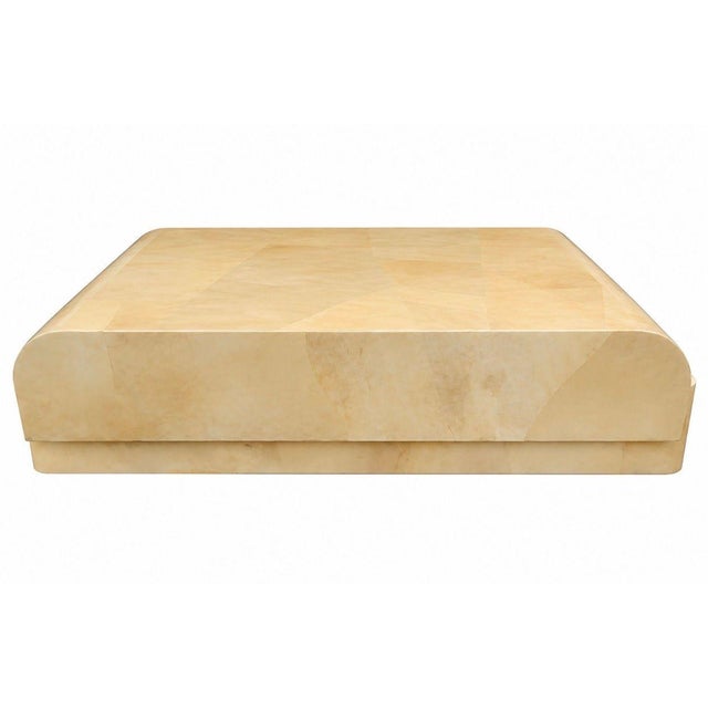 Enrique Garcel for Jimeco Goatskin Coffee Table, Colombia 1970’s. Original Measures 56.5” long 42” 16” tall