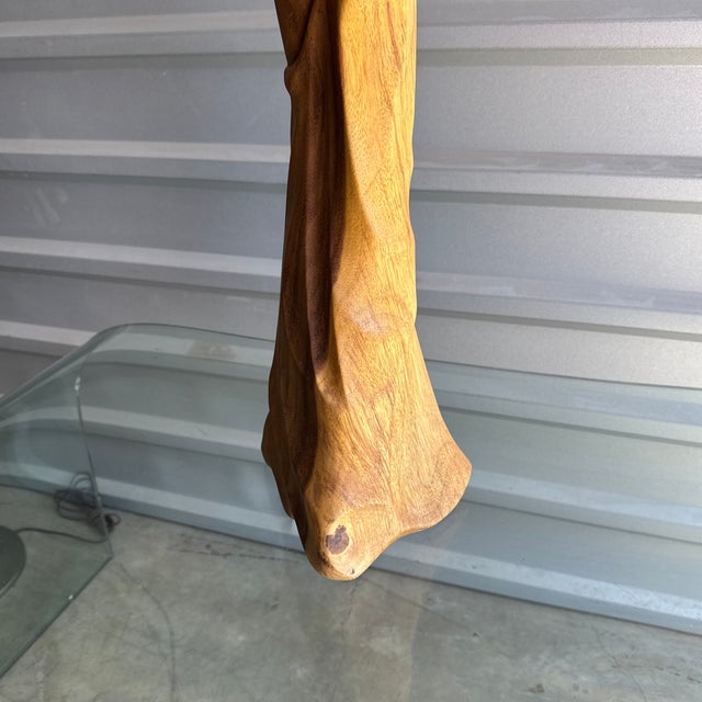 1980s 1980s Wood Carved Sculpture of Nude Woman For Sale - Image 5 of 10