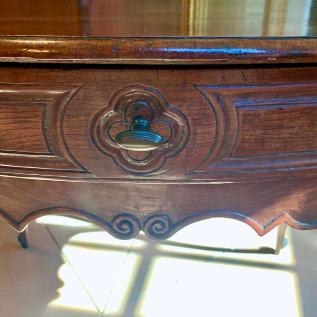 French Provincial Louis XV Period Carved Walnut Writing Table or Side Table For Sale - Image 12 of 13