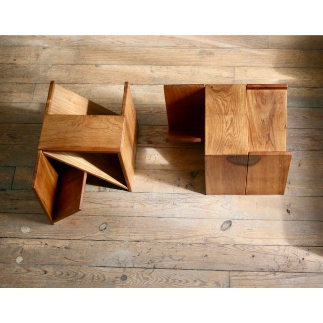 Goldenrod Vintage Side Tables from Maison Regain, France, 1970s, Set of 2 For Sale - Image 8 of 18