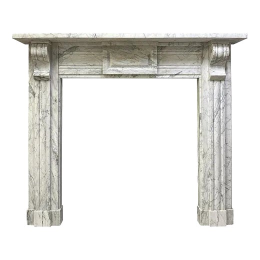 Antique Irish Regency Period Marble Fireplace Mantel, 1820 For Sale