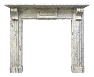Antique Irish Regency Period Marble Fireplace Mantel, 1820