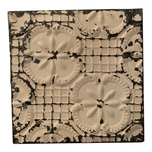 Antique New York City Reclaimed Tin Ceiling Tile Decorative Wall