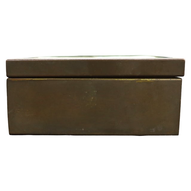 Mid-Century Modern Vintage Jade Snow Wong Butterfly Enameled Brass Ring Box Signed C1950 For Sale - Image 3 of 10
