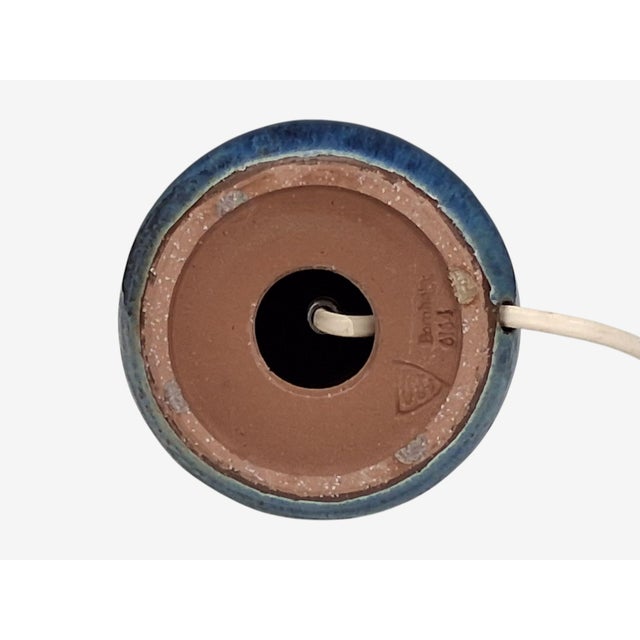 1960s Mid-Century Modern Michael Andersen & Søn, Table Lamp, Brown and Blue Stoneware For Sale - Image 10 of 10