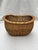 Mid 20th Century Rounded Wicker Basket For Sale - Image 5 of 8