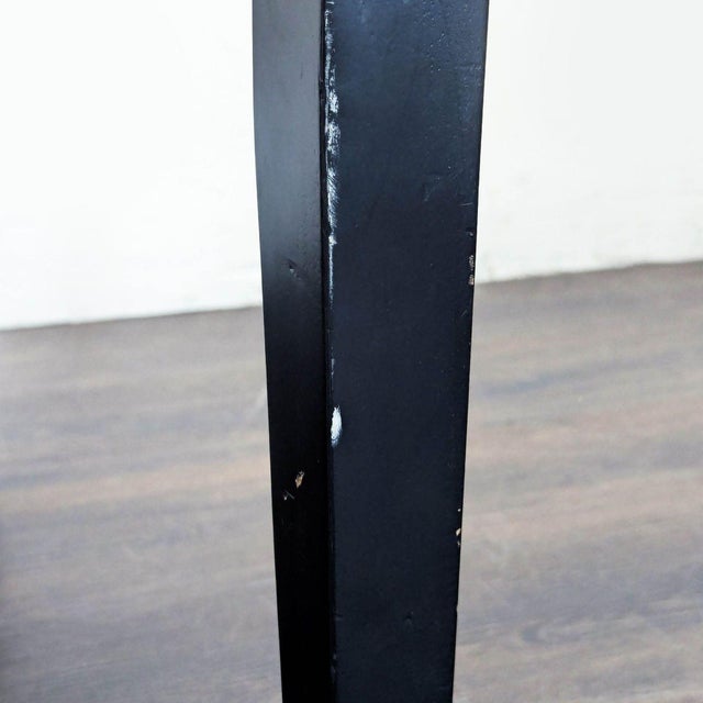 Wood Crate & Barrel Low Back Dining Chair With Button Tufting For Sale - Image 7 of 9