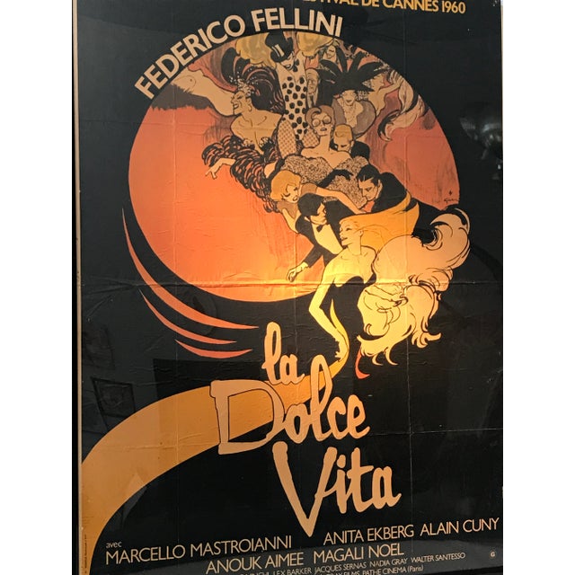 Original “La Dolce Vita” Film Poster, C.1972 For Sale - Image 10 of 11
