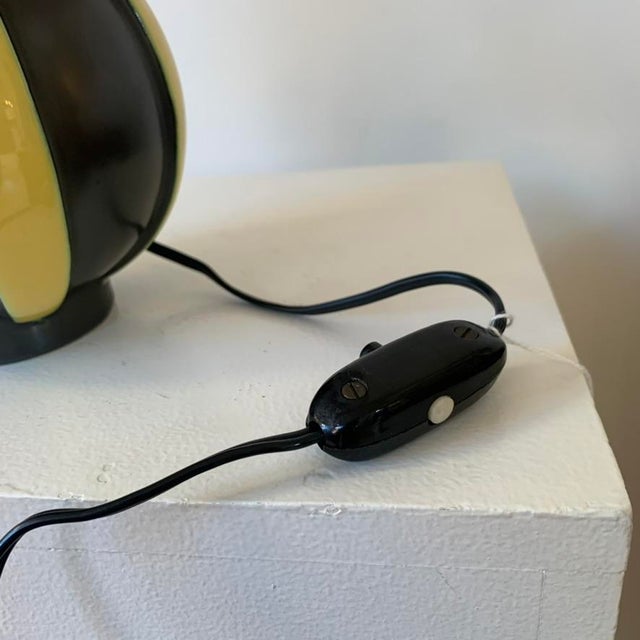 Textile Decorative Ceramic Table Lamp, 1950 For Sale - Image 7 of 12