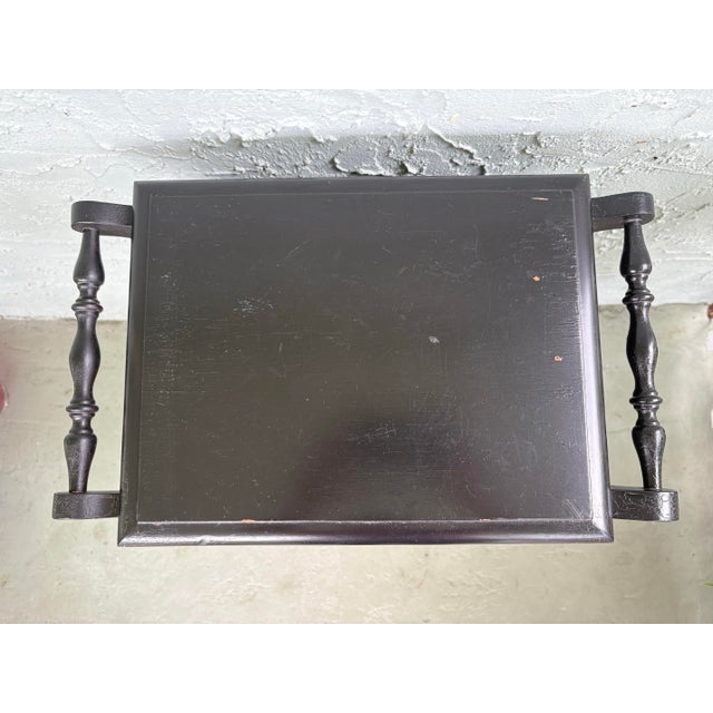 Black 1920s James A. Cole “Mastermade” Black Wooden Humidor Cabinet With Copper-Lined Interior For Sale - Image 8 of 12