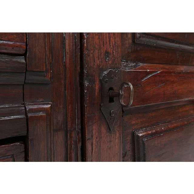 Wood 16th Century French Geometric Sideboard in Oak For Sale - Image 7 of 18
