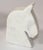 Set of 2 Italian White Carrara Marble Horse Head Shaped Animal Bookends For Sale - Image 11 of 12