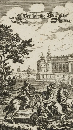 J. Meyer, Osmanische Reiterkrieger, 1677, Etching