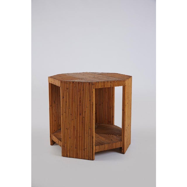 Vintage Rattan Table by Vivai del Sud, 1970s For Sale - Image 4 of 10