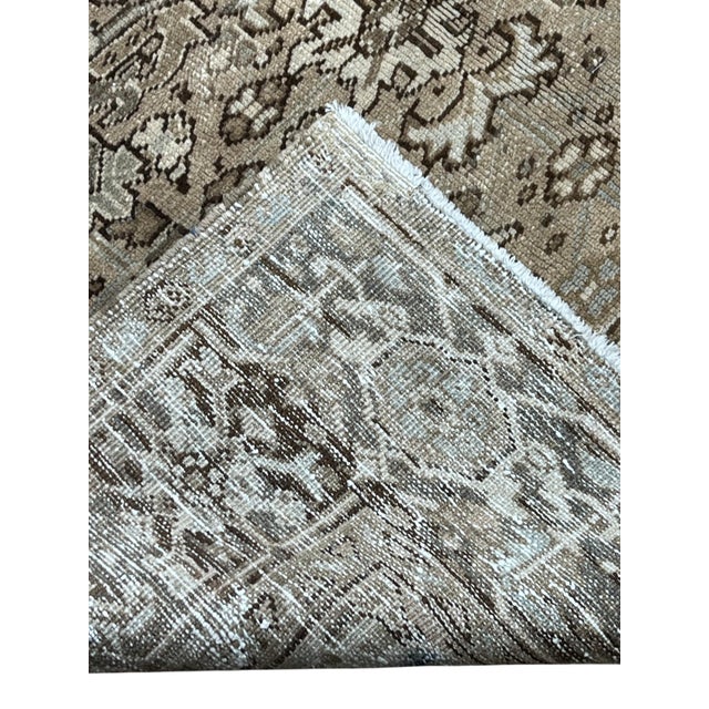 Vintage Persian Heriz Wool Rug 6’3” X 8’11” For Sale In Washington DC - Image 6 of 6