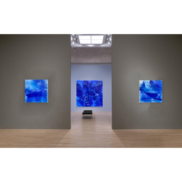 "Swordfish" by Trixie Pitts Abstract Expressionist Oil Painting For Sale - Image 11 of 11