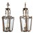 1940s Patinated Bronze Lanterns With Beveled Glass, France - a Pair For Sale