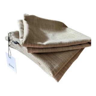 Custom 20x20 Heavyweight Cotton-Linen Pillow Covers (Pair) Oatmeal Heather For Sale