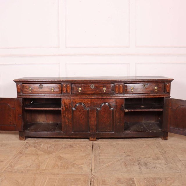 English Oak Dresser Base For Sale - Image 9 of 13