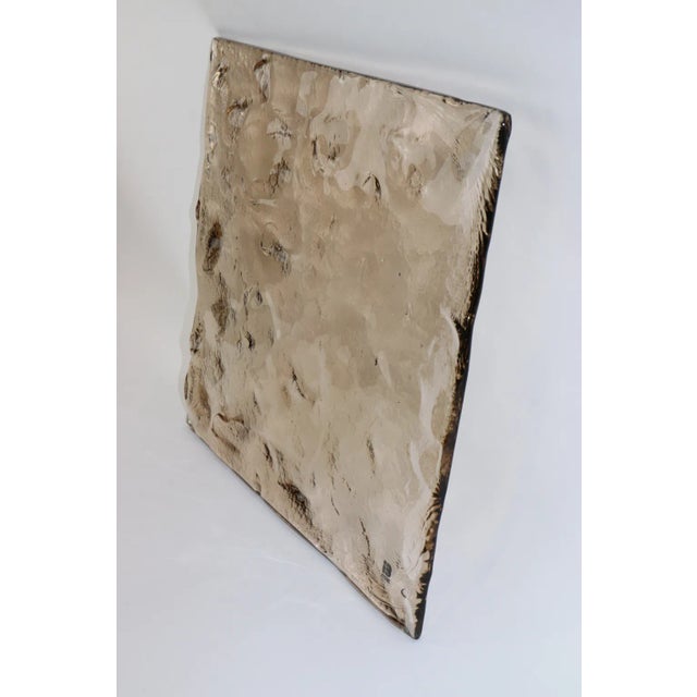 Mid-Century Modern Mid-Century Murano Hand Cast Glass Panel For Sale - Image 3 of 6