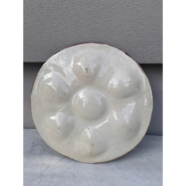 English Victorian Majolica Oyster Plate, Circa 1890 For Sale - Image 4 of 4
