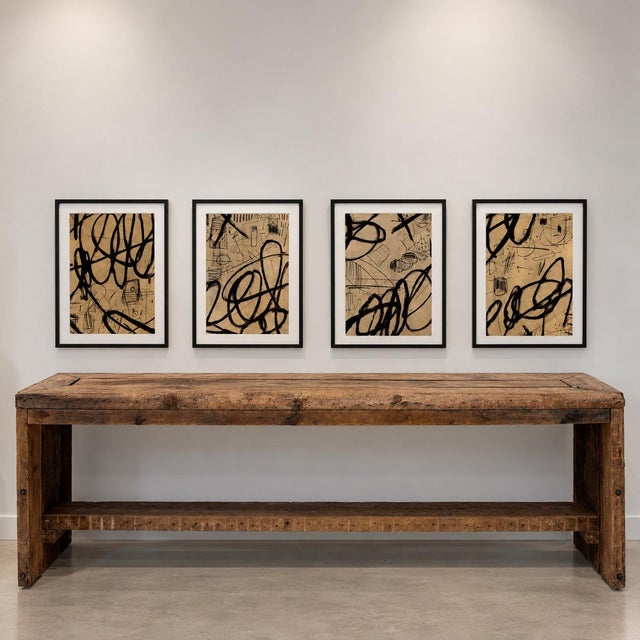 Continuous Line I – IV by Murray Duncan 2026, Set of Four Original Mixed Media Works on Paper For Sale - Image 6 of 6