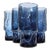 Stormy Blue Textured Tumblers- Set of Six For Sale