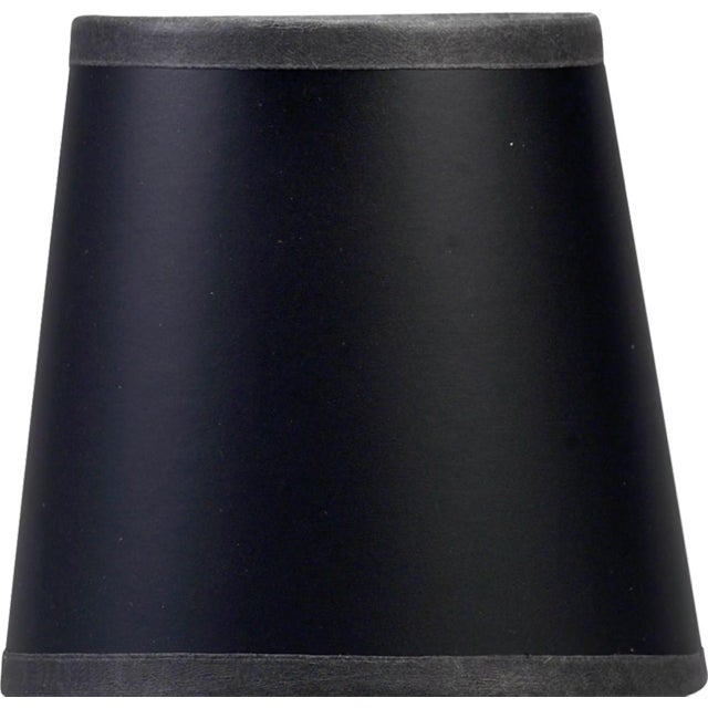 Traditional Chapman & Myers by Visual Comfort Signature 3" x 4" x 4" Black Paper Candle Clip Shade For Sale - Image 3 of 3