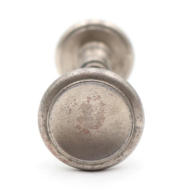 Art Deco Vintage Art Deco Nickel Plated Brass Passage Door Knob Set For Sale - Image 3 of 7