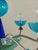 Blue Postmodern Blue Chandelier, 1980s For Sale - Image 8 of 14