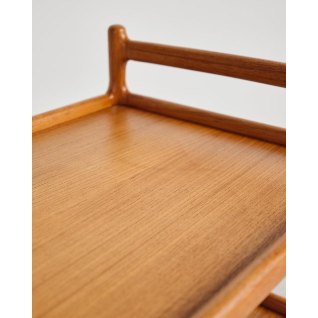 Mid-Century Modern Teak Bar Cart by Johannes Andersen for Silkeborg, 1960s For Sale - Image 10 of 17