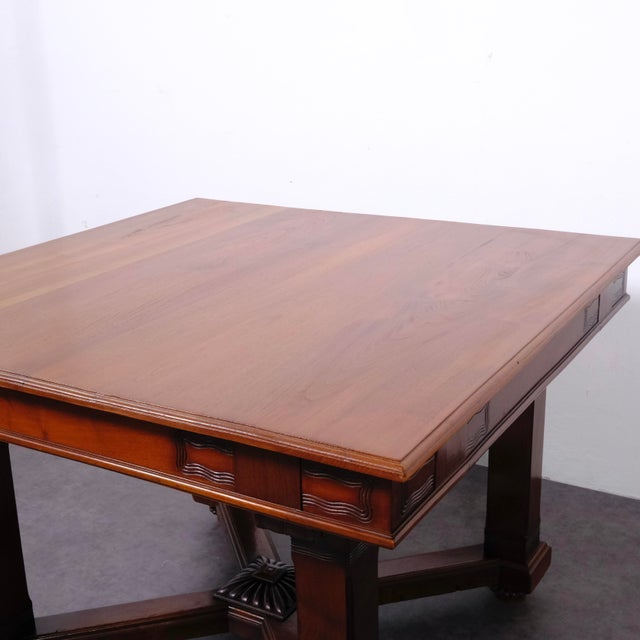 Antique Art Nouveau Table in Wood, Early 1900s For Sale - Image 9 of 18
