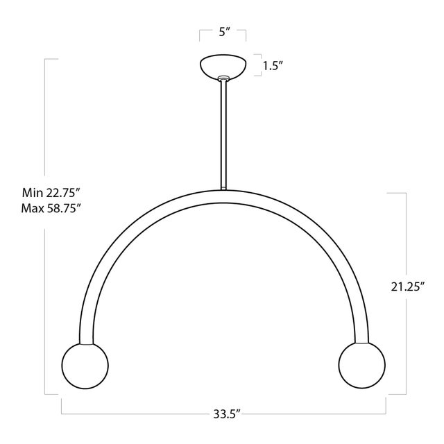 Regina Andrew Happy Steel Pendant, Large, Oil Rubbed Bronze For Sale In Detroit - Image 6 of 7