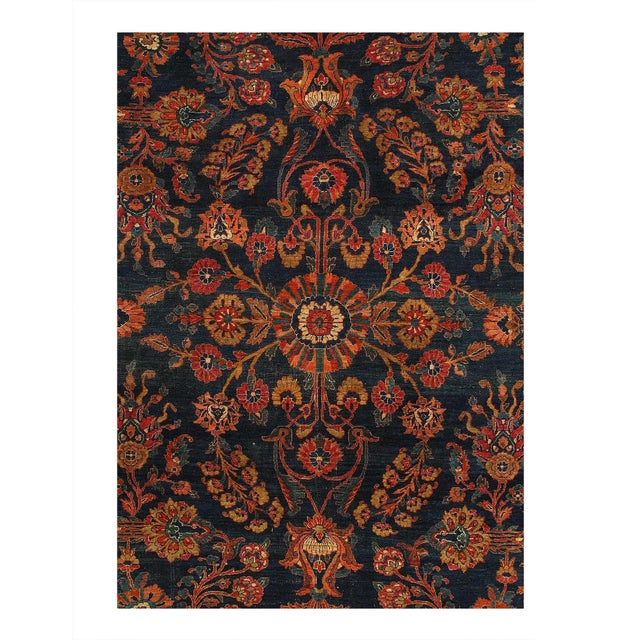 Beautiful Antique Persian Sarouk Mohajeran Rug, Country of Origin / Rug Type: Persian rug, Circa Date: Late Nineteenth...