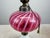 Antique Fenton / L G Wright Style Cranberry & Milk Glass Converted Oil Lamp For Sale - Image 9 of 10