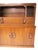 2 Pc. Bar Cabinet Walnut Toned Mid Century Deco Regency For Sale - Image 4 of 18