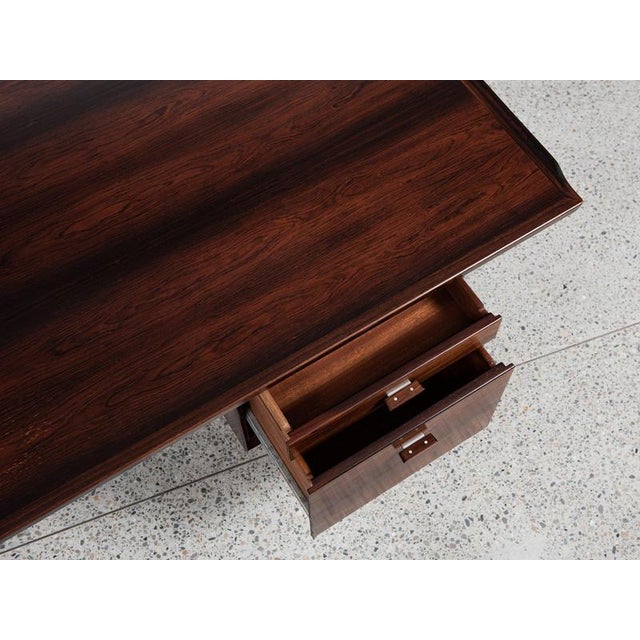 Mid-Century Danish Desk in Rosewood attributed to Arne Vodder for Sibast, 1960s For Sale - Image 9 of 13