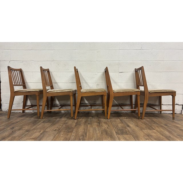 Vintage Kroehler MFG MCM Mid Century Modern Dining Side Chairs - Set of 5 For Sale - Image 9 of 13