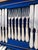 Antique Mother of Pearl and Silver Plated Flatware Service for 12 For Sale - Image 9 of 16