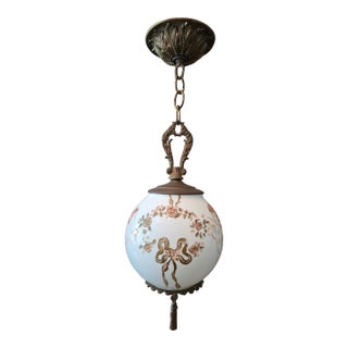Vintage Mid Century Cherub Cupid Angels Hanging Light For Sale
