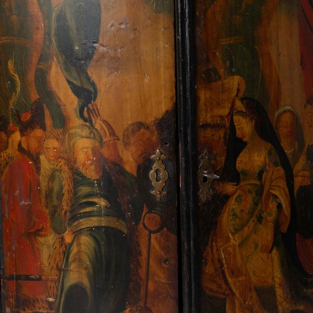 18th Century Painted Hanging Corner Cupboard For Sale - Image 14 of 18