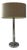 Floor Lamp in Chrome with Grey Shade For Sale