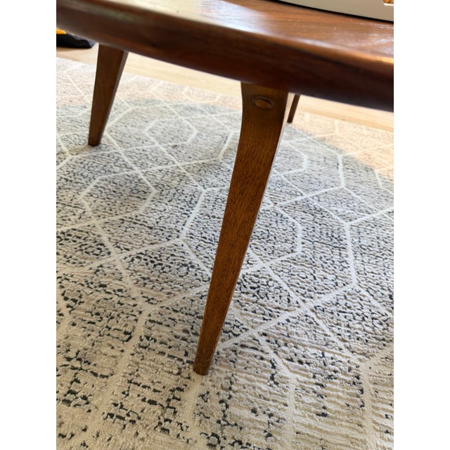 Drexel by John Van Koert Coffee Table Mid-Century Modern Round Walnut Wood Coffee Tab For Sale In Washington DC - Image 6 of 9