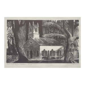 Lynd Ward Historic Christ Church at Middletown Wood Engraving